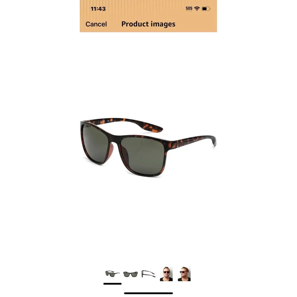 NEW With Tags Marcolin Eyewear‎ Men's Injected Oval Sunglasses Color Dark Havana